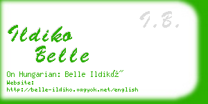 ildiko belle business card